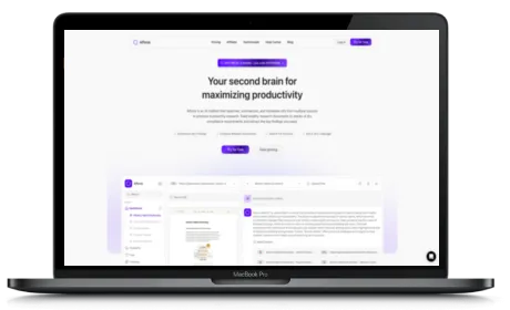 Afforai website displayed on a Macbook