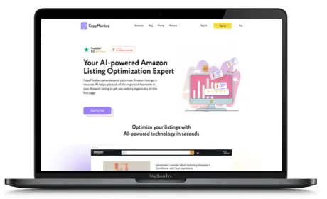 CopyMonkey website displayed on a Macbook