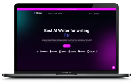 Eloise.ai website displayed on a Macbook