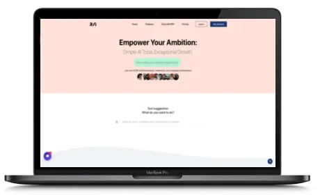 RyterAI website displayed on a Macbook