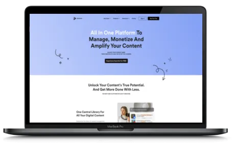 Searchie website displayed on a Macbook