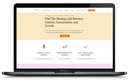 StoryLab AI website displayed on a Macbook