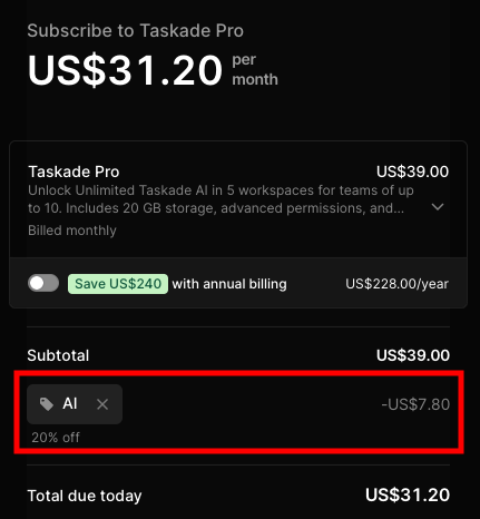 How To Apply Coupon Pro Monthly Plan