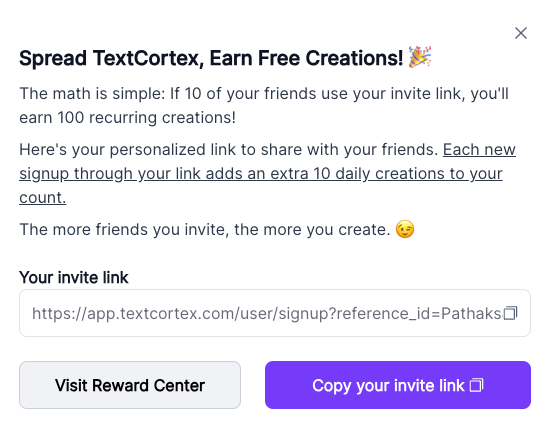 Create Invite Link